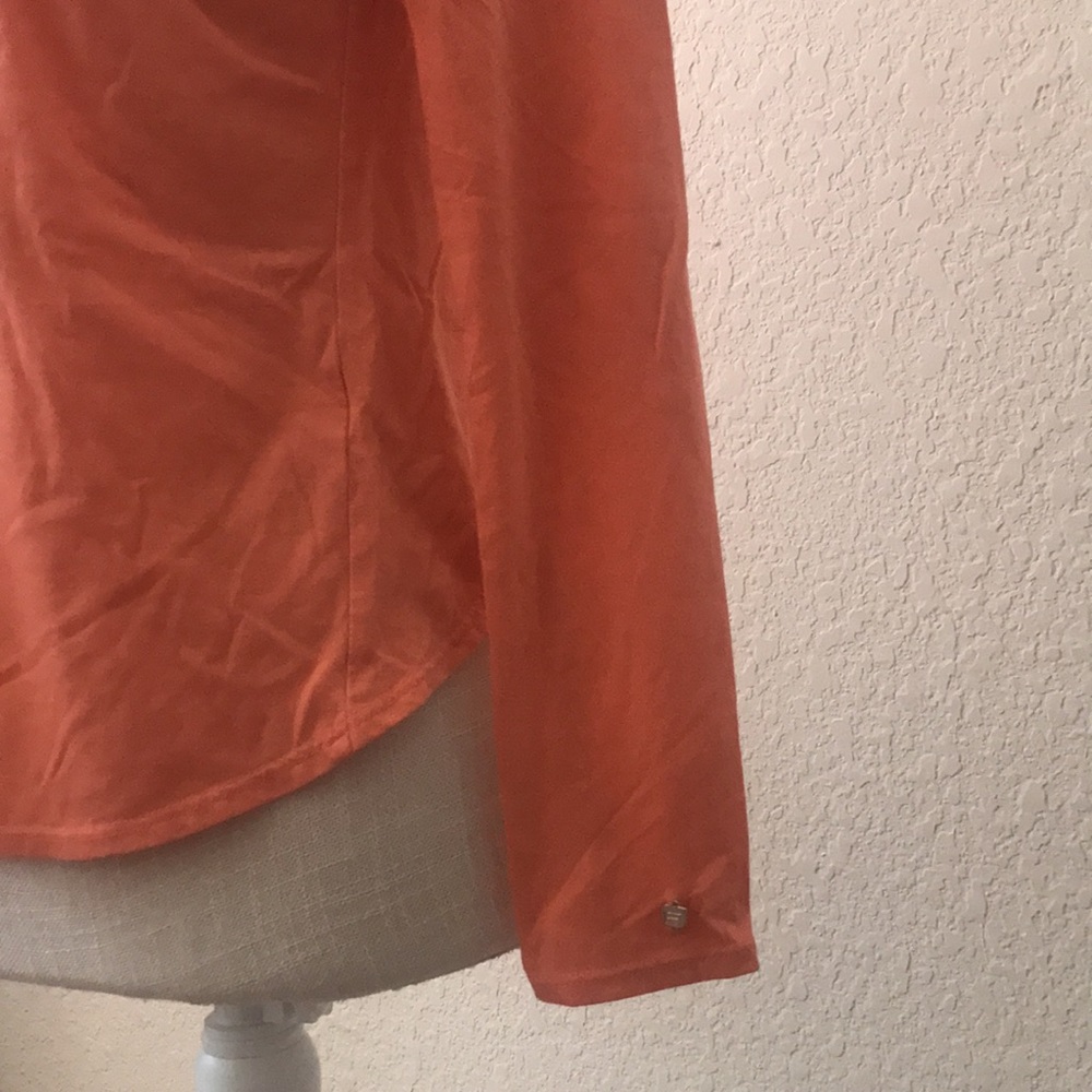 Fabletics Millie Peach Open Back Long Sleeve Top M - image 5